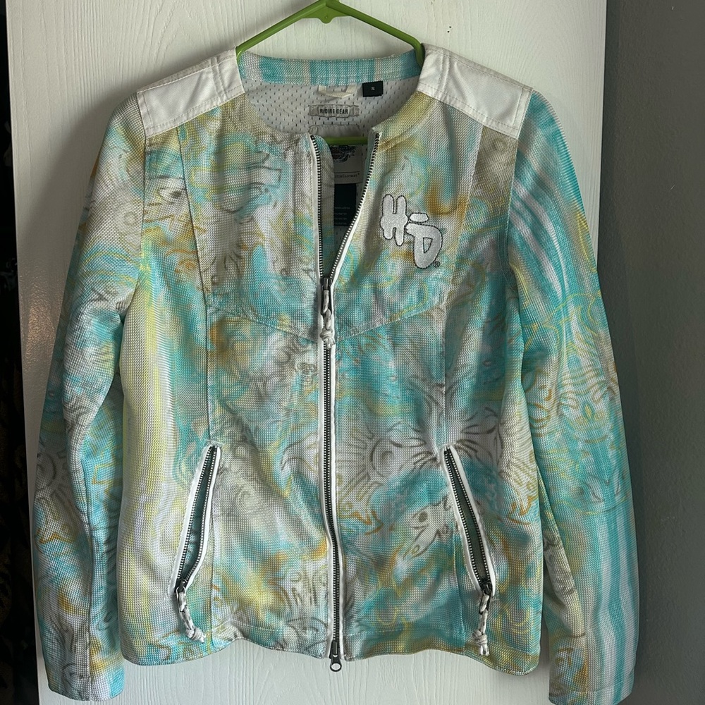 Harley-Davidson Green and Yellow Leather Jacket